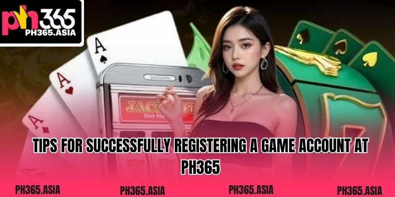 Tips for successfully registering a game account at PH365